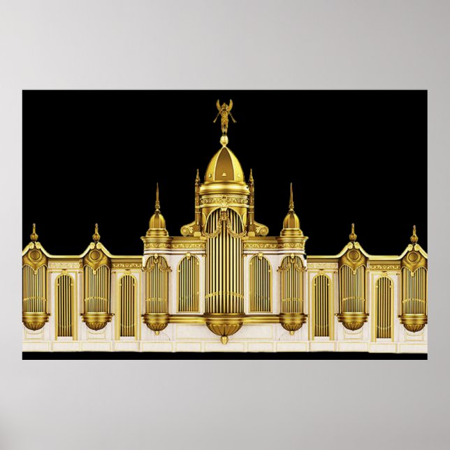 Teatro Pipe Organ Wall Art Poster (Frente)