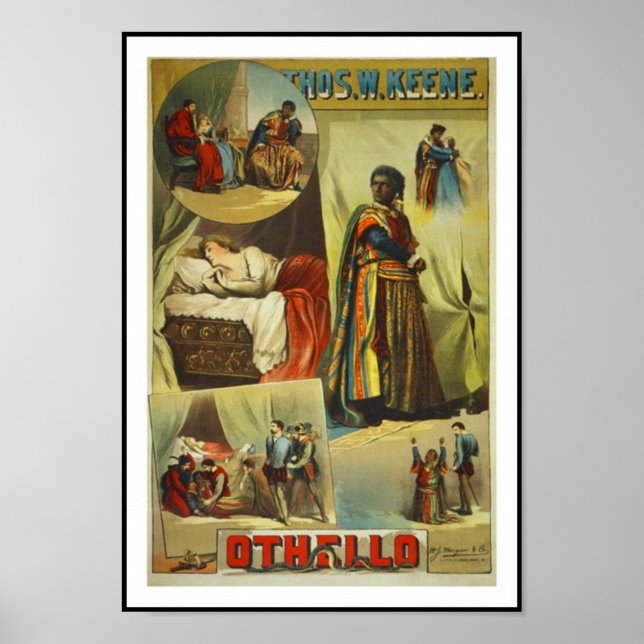 Teatro poster Vintage "Othello" (Frente)