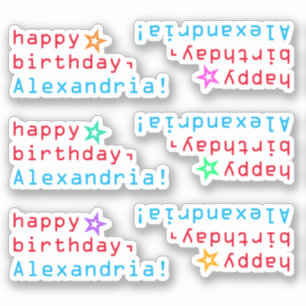 Techie "feliz aniversario" + Etiquetas da forma da