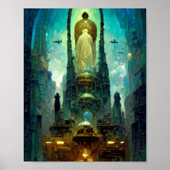 Technocrat Altar 3 Science Fiction Art Poster (Frente)