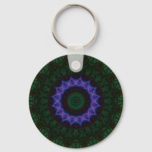 Technomancy Black Abstrato Mandala Chaveiro