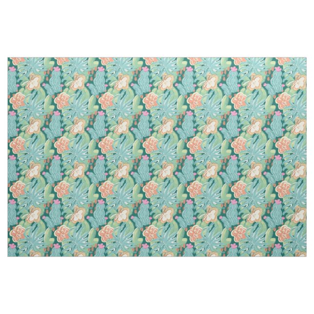 Tecido С e plantas. (Fat Quarter)