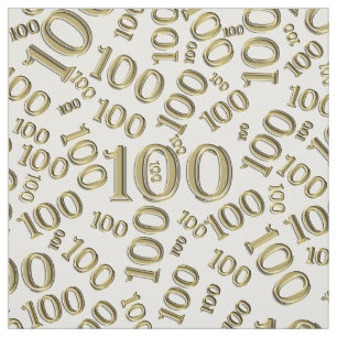 Tecido 100th Ouro dispersado e branco do teste padrão do