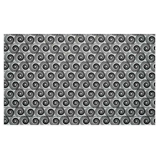 Tecido 140216 espirais - preto no branco (Fat Quarter)