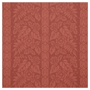 Tecido 1885 Stripe Floral, Vermelho Poppy