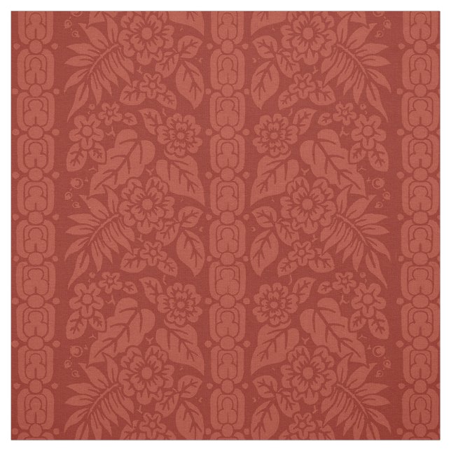 Tecido 1885 Stripe Floral, Vermelho Poppy (Modelo)