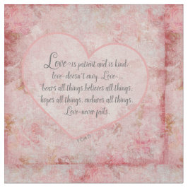 Tecido 1 Cor 13 - O amor é o amor do paciente é gentil