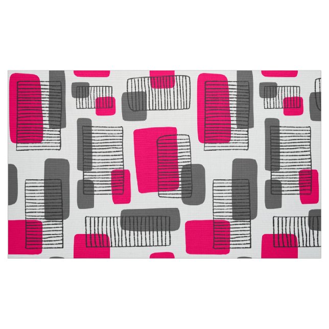 Tecido 251215 - Neon Red and Cinza (Fat Quarter)