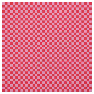 Tecido .25 Polegadas - Checkboard rosa e vermelha