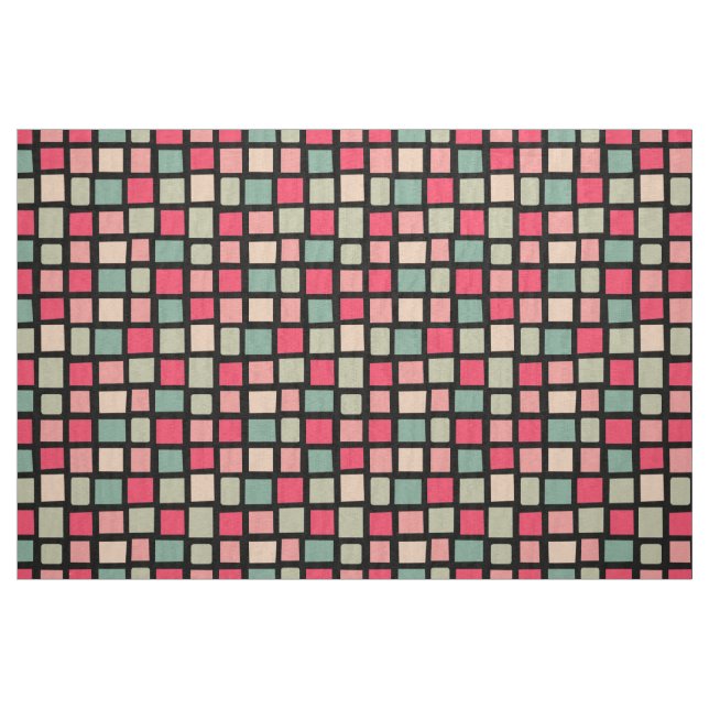 Tecido 270215 Retângulos irregulares - Cores 01 - Preto (Fat Quarter)