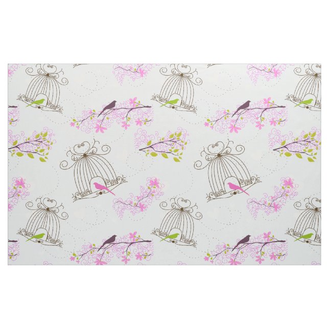 Tecido 2 da Galeria de Aves Floral (Fat Quarter)