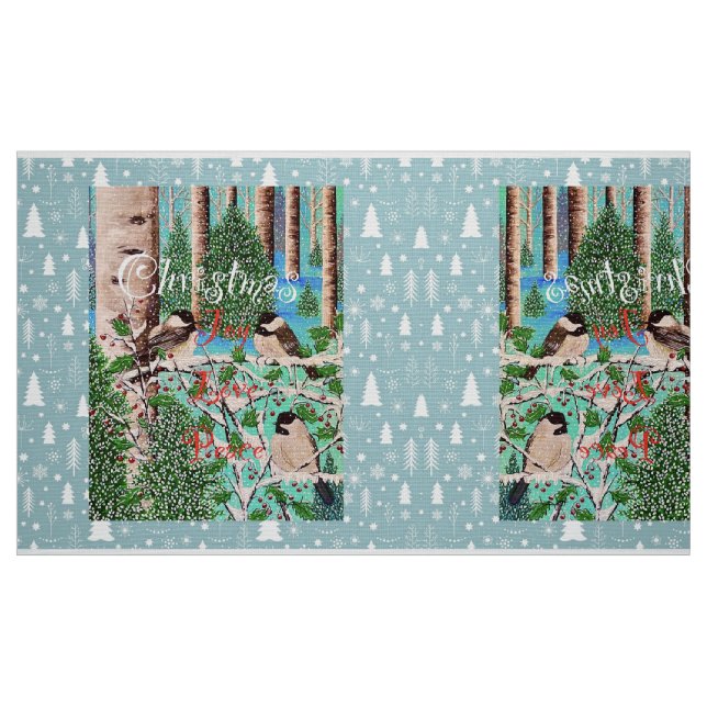 Tecido 2 do Chickadeter Natal (Fat Quarter)