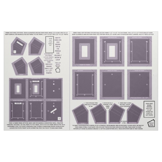 Tecido 2 lavável sem armações de lavanda de costur (Fat Quarter)