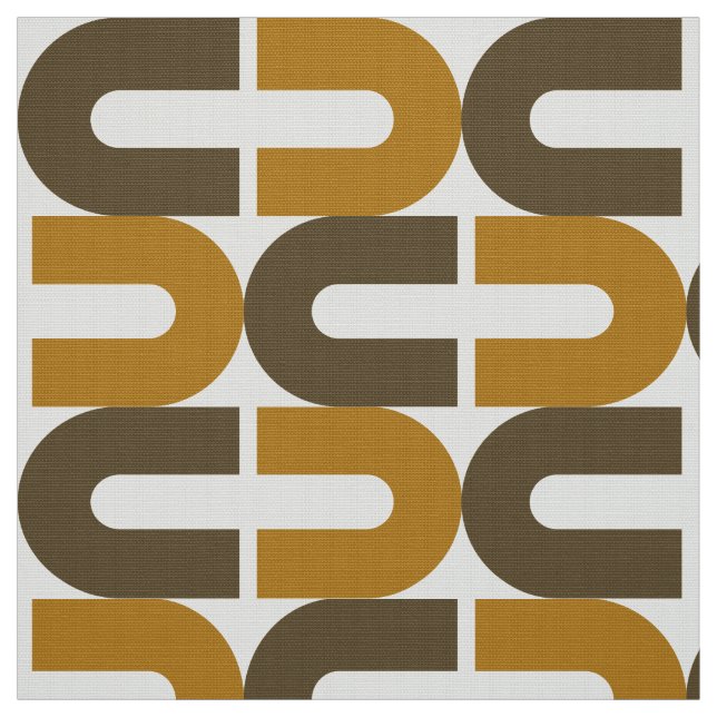 Tecido 70s Mod e padrão oval traçado pela retroação (Modelo)