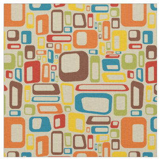 Tecido 70s mod squares fabric