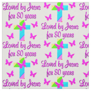 TECIDO 80 CHRISTIAN BIRTHDAY CROSS DESIGN