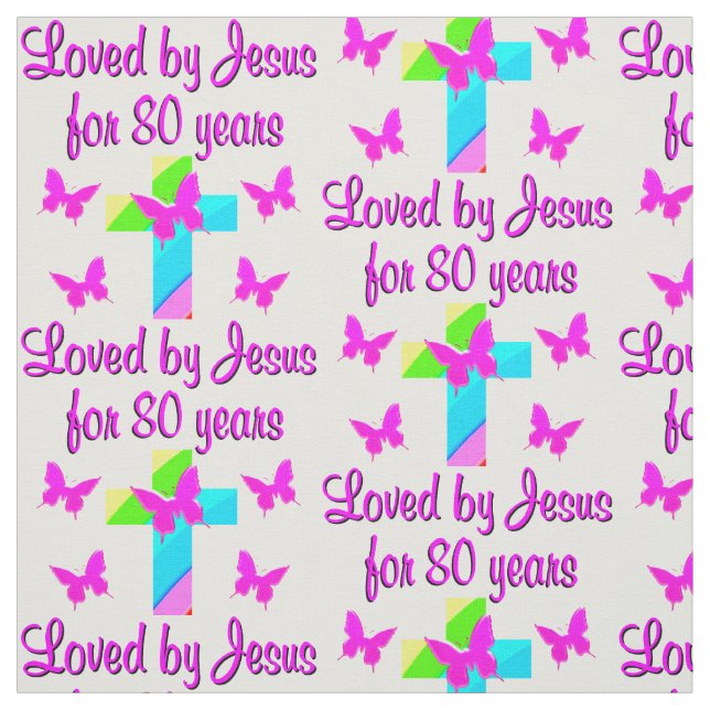 TECIDO 80 CHRISTIAN BIRTHDAY CROSS DESIGN (Modelo)
