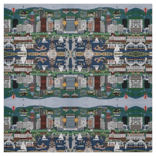 Tecido A Cidade das Rosas ~ Portland (Modelo)