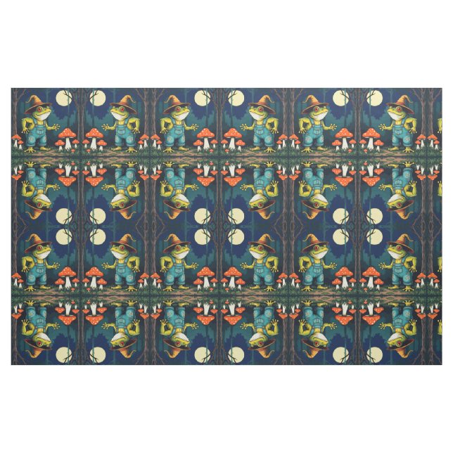 Tecido A Familiar Toad Witch Foraging At Night (Fat Quarter)