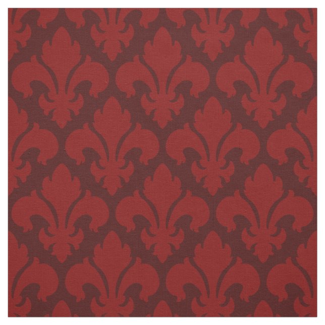 Tecido A flor de lis telhou o vermelho do teste padrão (Modelo)