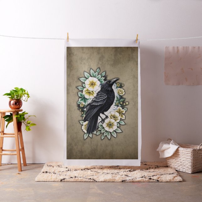 Tecido A graça e a elegância do corvo. (In Situ)