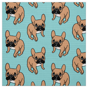 Tecido A jovem corça preta bonito Frenchie da máscara