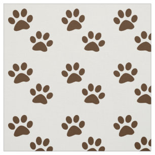 Tecido A pata bonito de Brown imprime o teste padrão
