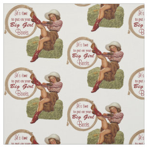 Tecido A vaqueira pôr sobre botas grandes