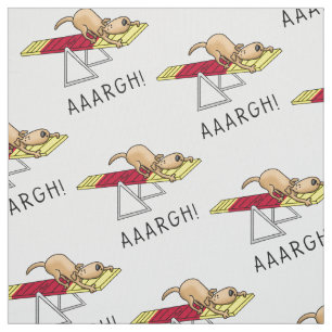 Tecido AAARGH! Teeter de agilidade engraçado para cães