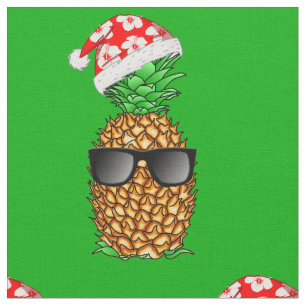 Tecido Abacaxi de Papai Noel