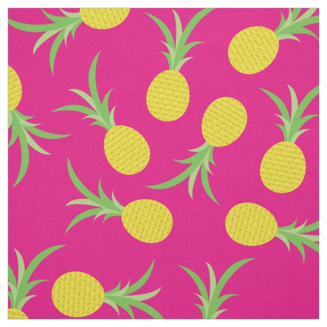 Tecido Abacaxis Fruta Tropical Criança Fofo Rosa Meninas (Modelo)