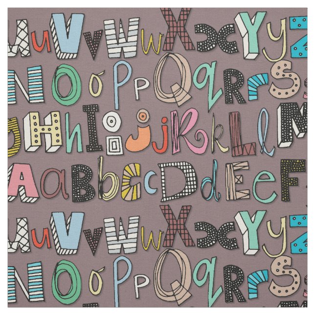 Tecido ABC mocha multi (Modelo)