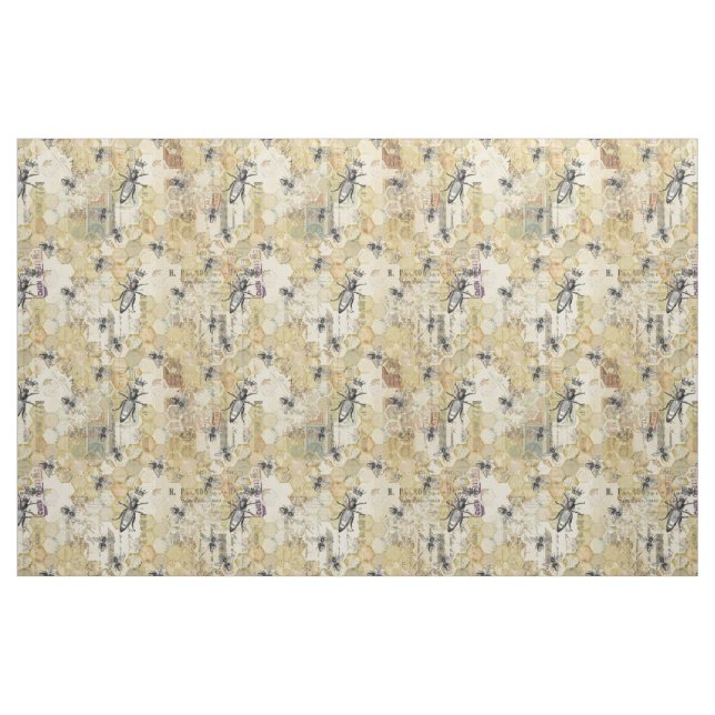 Tecido Abejas Vintage en Panales de Miel (Fat Quarter)