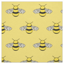 Tecido Abelhas Amarelo Padrão
