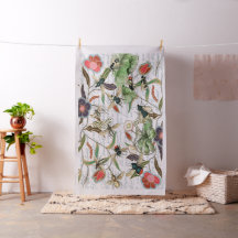 Abelhas e Flores Francesas Modernas Vintage