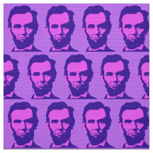 Abraham Lincoln em rosa e roxo Pop