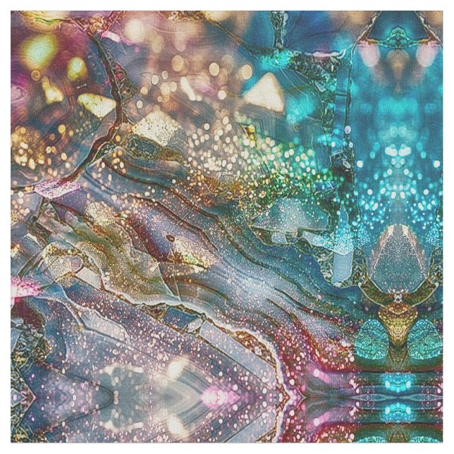 Tecido Abstract Glitter and Marble Pink and Blue (Detalhe)