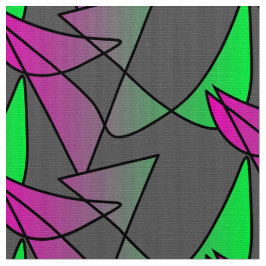 Tecido Abstraktes buntes Stoffmuster Pink Grün Neon