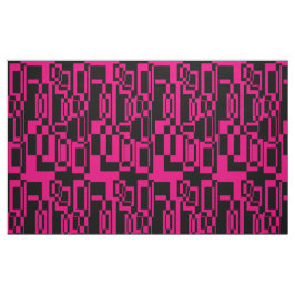 Tecido Abstraktes Pink/Schwarz Muster  Formen