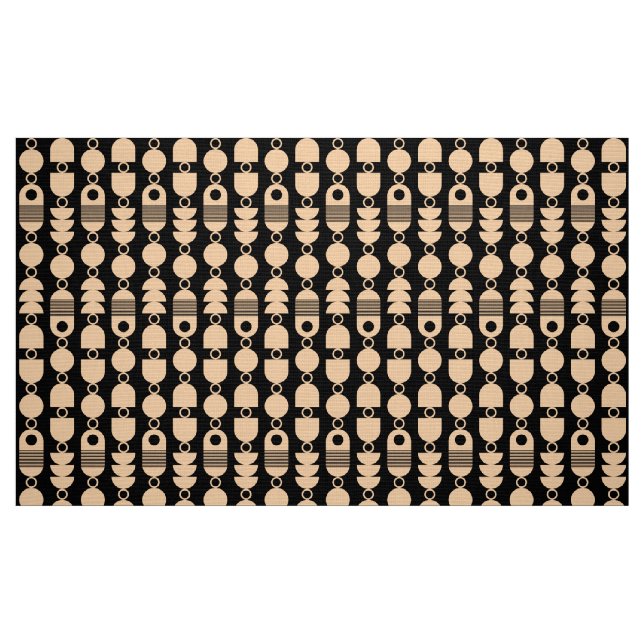 Tecido Abstrato 140823 - Areia em preto (Fat Quarter)