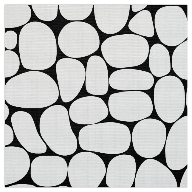 Tecido Abstrato 160417 - Branco no preto (Modelo)