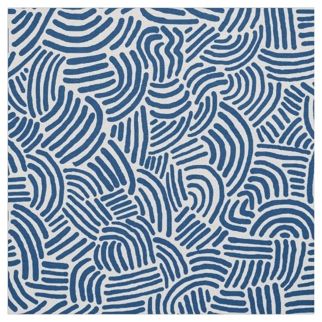 Tecido Abstrato 200923 - Azul Shibori em branco (Modelo)