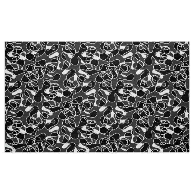 Tecido Abstrato 290523 Preto e Branco (Fat Quarter)