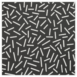 Tecido Abstrato 300117 - Branco sobre Preto