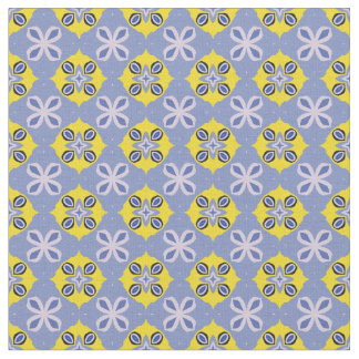 Tecido Abstrato Azul claro e amarelo