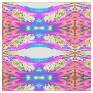 Tecido Abstrato boho cor-de-rosa laranja, cor-de-rosa, la