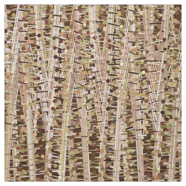 Tecido Abstrato, Castanho e bege, em Stripes e pontos (Modelo)