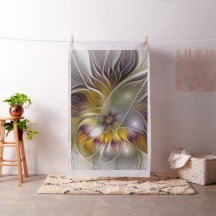 Abstrato da Fantasia Colorida Flor Moderno Fractal