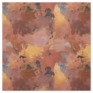 Tecido Abstrato de Chic Moderno Terracotta Rust Brown