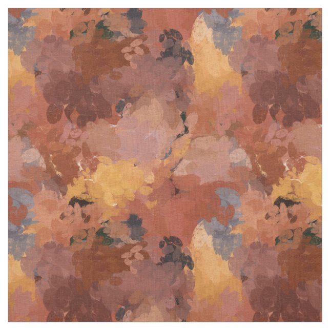 Tecido Abstrato de Chic Moderno Terracotta Rust Brown (Modelo)